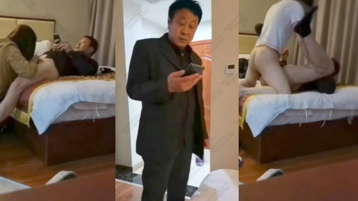 [模糊]正装帅老翻后穿衣服要走了，拉回来互操